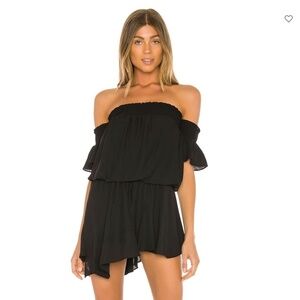Amanda Uprichard Off The Shoulder Ariella Dress Black Size Small